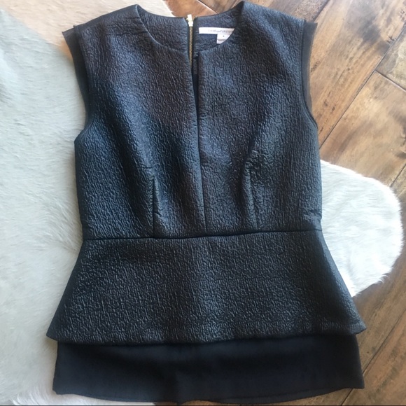 Diane Von Furstenberg Black Sleeveless Top - Picture 3 of 5